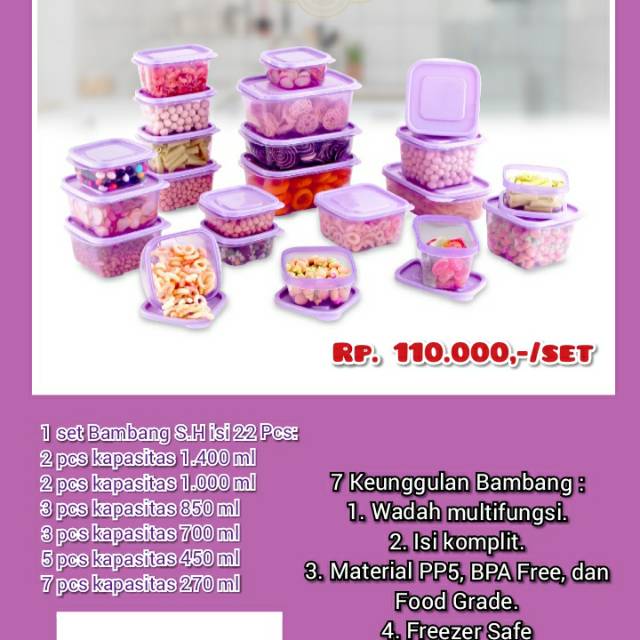 Dusdusan Bambang Set SH wadah makan komplit elagan