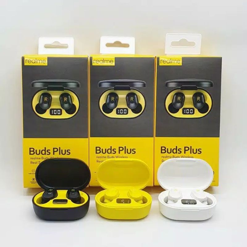 Headset Bluetooth Airdots Realme Buds Plus Wireless LED ( Model Touch )