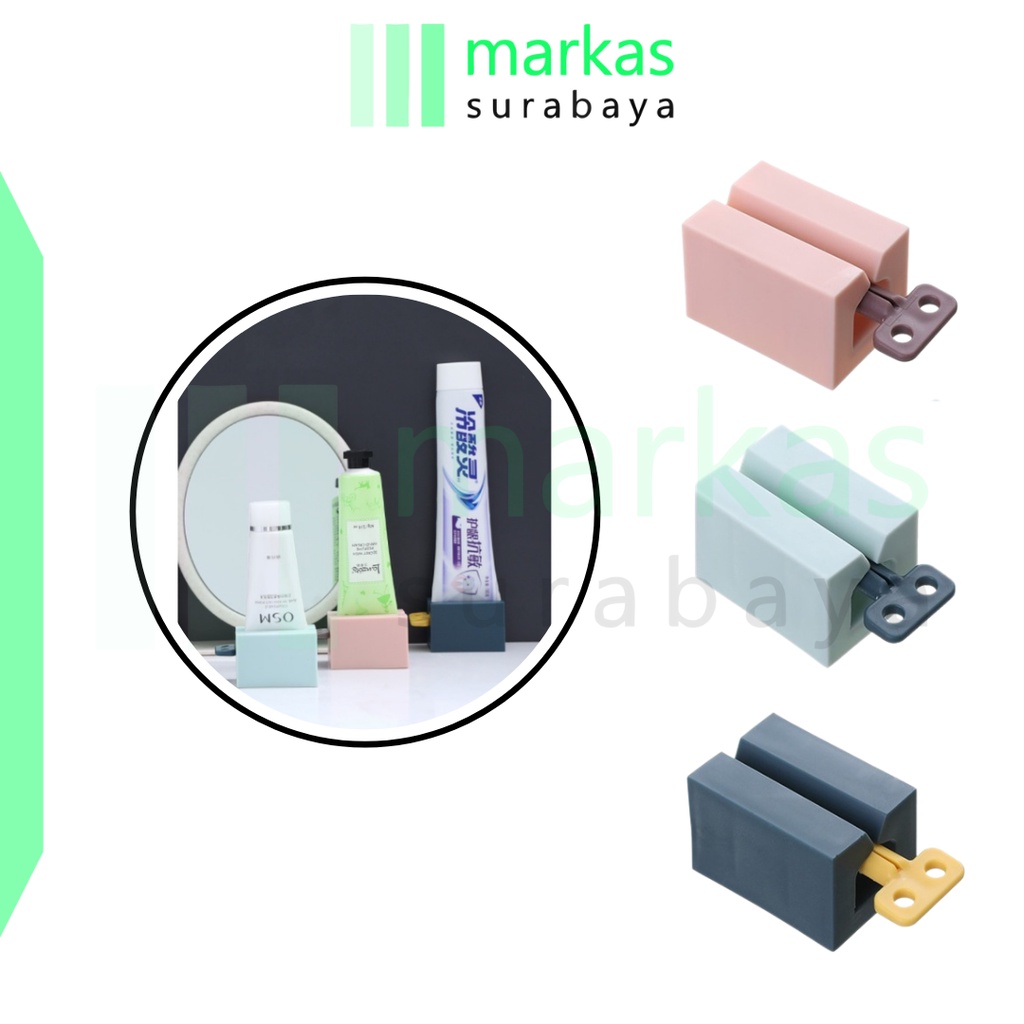 MARKAS HL0344 Alat Penggulung Odol Dispenser Model Putar Stand Penjepit Odol  Toothpaste Clip