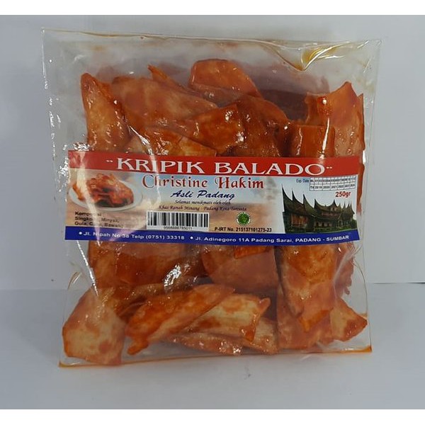 [HALAL] Christine Hakim Keripik Singkong Asli Padang 250gr / Kripik Balado Kristin Hakim