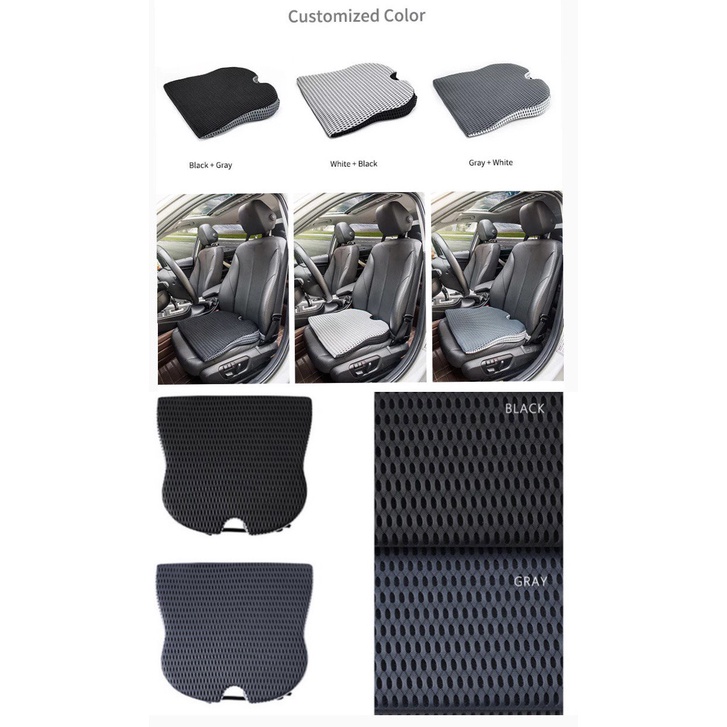 Bantal Duduk 3D 4D Wedge Kursi Jok Mobil Kantor Seat Cushion Premium Quality Memory Foam Lumbar Pinggang Bangku Kantor Aksesoris Interior