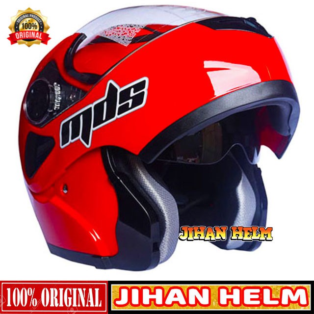 HELM / MDS / HELM MDS / HELM FULL FACE MDS PRO RIDER RED TERMURAH
