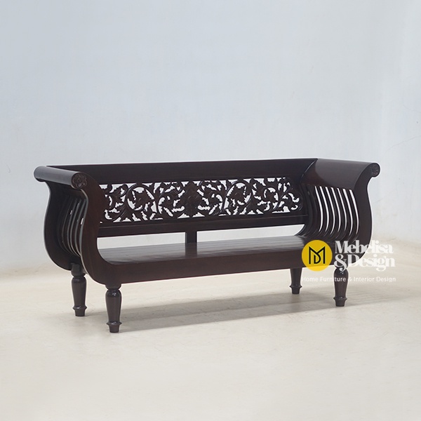 Bangku Madura Seat 3 dudukan Jati Jepara, Bale Bale Jati