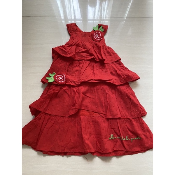Preloved Branded Agatha Ruiz De la Prada dress merah anak LD25P49