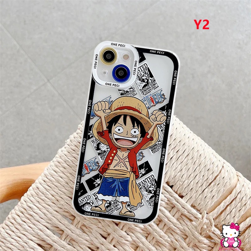 Soft Case TPU Transparan Motif Anime One Piece Luffy Untuk IPhone 11 7plus XR 12 11 13 Pro MAX 8plus X 6 6S 7 8 Plus SE 2020 XS MAX