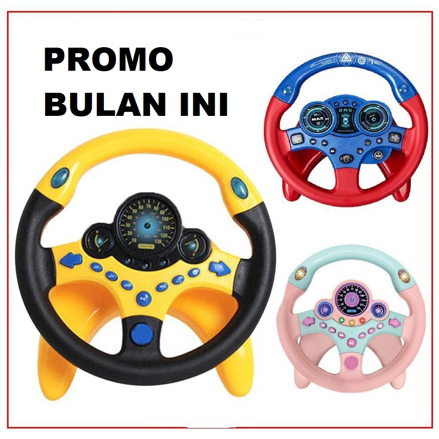 MAINAN ANAK BAYI PERAN MENGEMUDI BUS SIMULATOR ASAK OTAK BELAJAR SETIR MOBIL STEERING WHEEL STIR BON