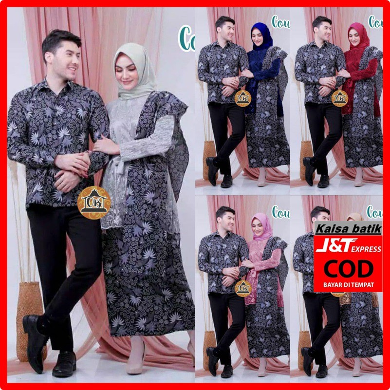 Jual Baju Batik Couple Kebaya Modern Brukat Dan Rok Tunangan Tunik Baju Couplelan Pasangan 9484