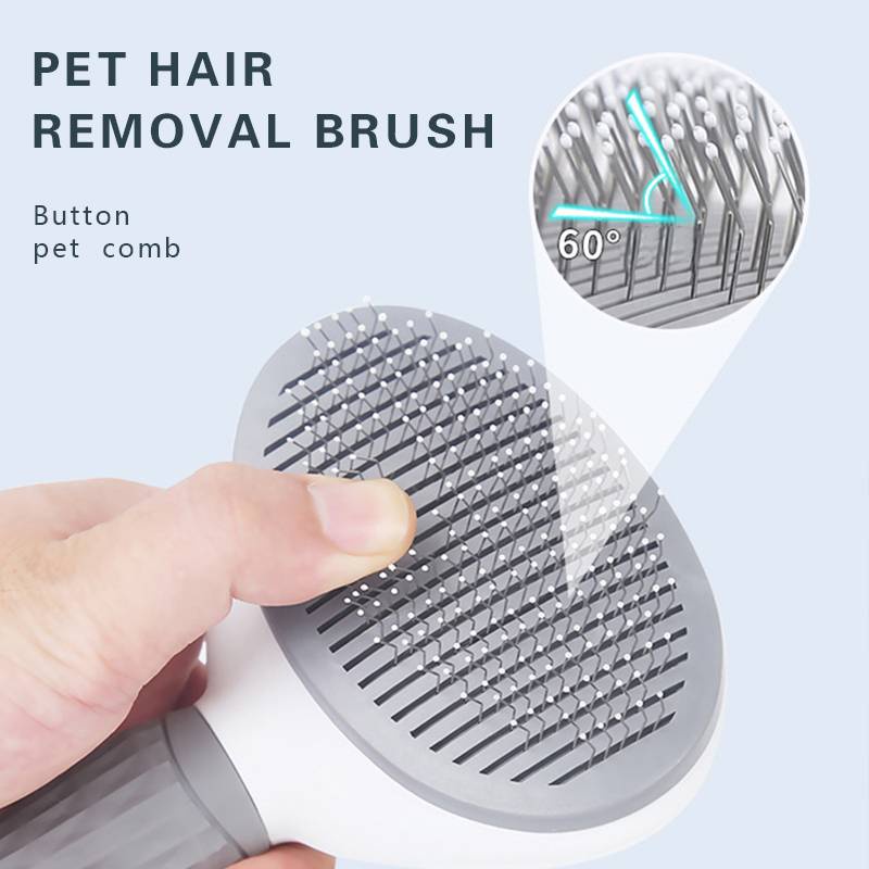 Sisir grooming Otomatis Bahan stainless steel Anti Slip Untuk Anjing / Kucing