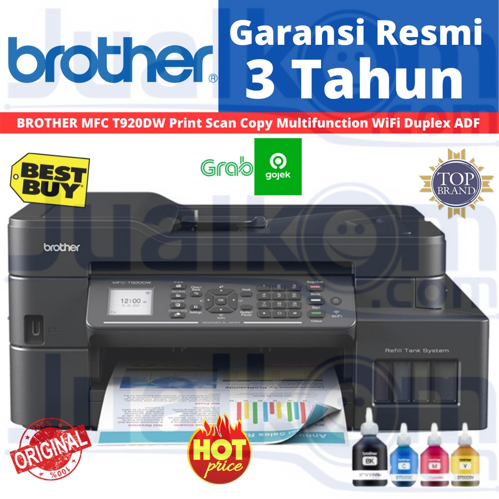 Printer Brother MFC T920DW Printer Ink Tank Multifunction T920 WiFi Duplex ADF