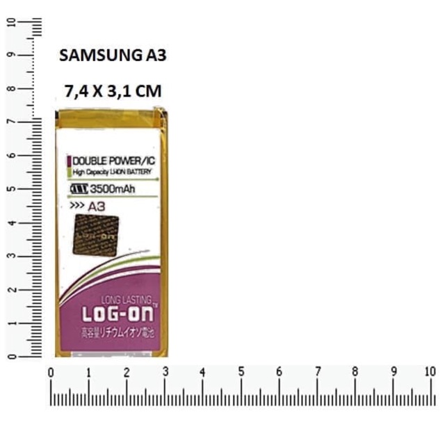 BATERAI LOG ON SAMSUNG A3 - DOUBLE POWER BATRE