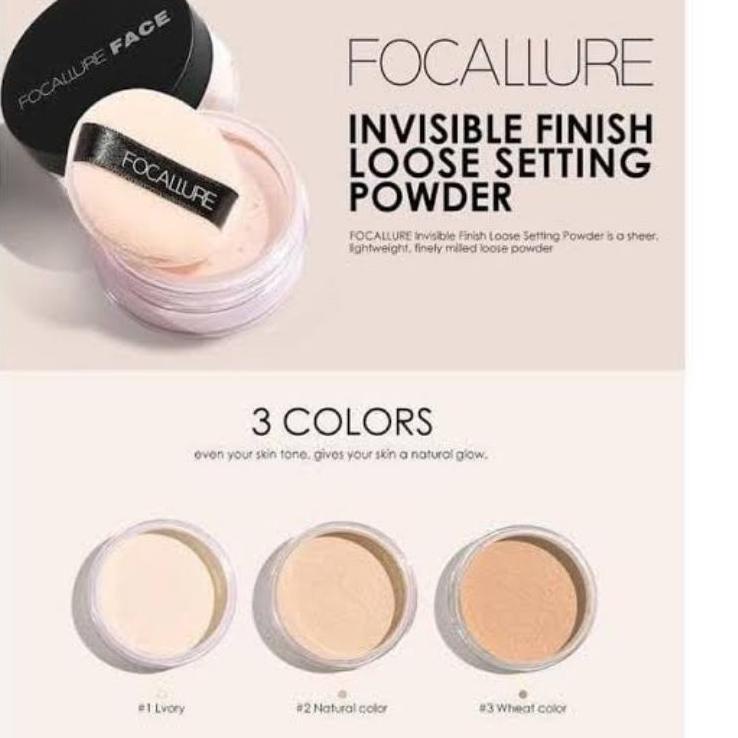 FOCALLURE Invisible Finish Loose Setting Powder (Bedak Tabur)