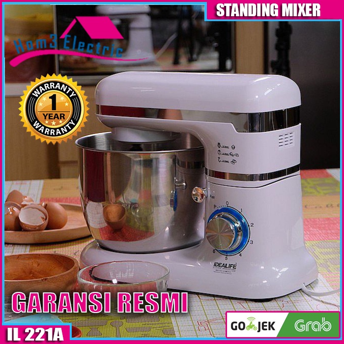 IDEALIFE - Professional Stand Mixer - Mixer Berdiri - Multi Speed (IL-221a)