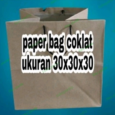 

✨ BISA COD ✨ paper bag kotak 30x30 cocok untuk masuk box 28x28 dll isi (12pcs)