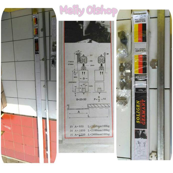 BISA COD Rel Pintu Geser Soligen J5 (2,4m)/ Rel Sleding/ Rel Pintu Sliding