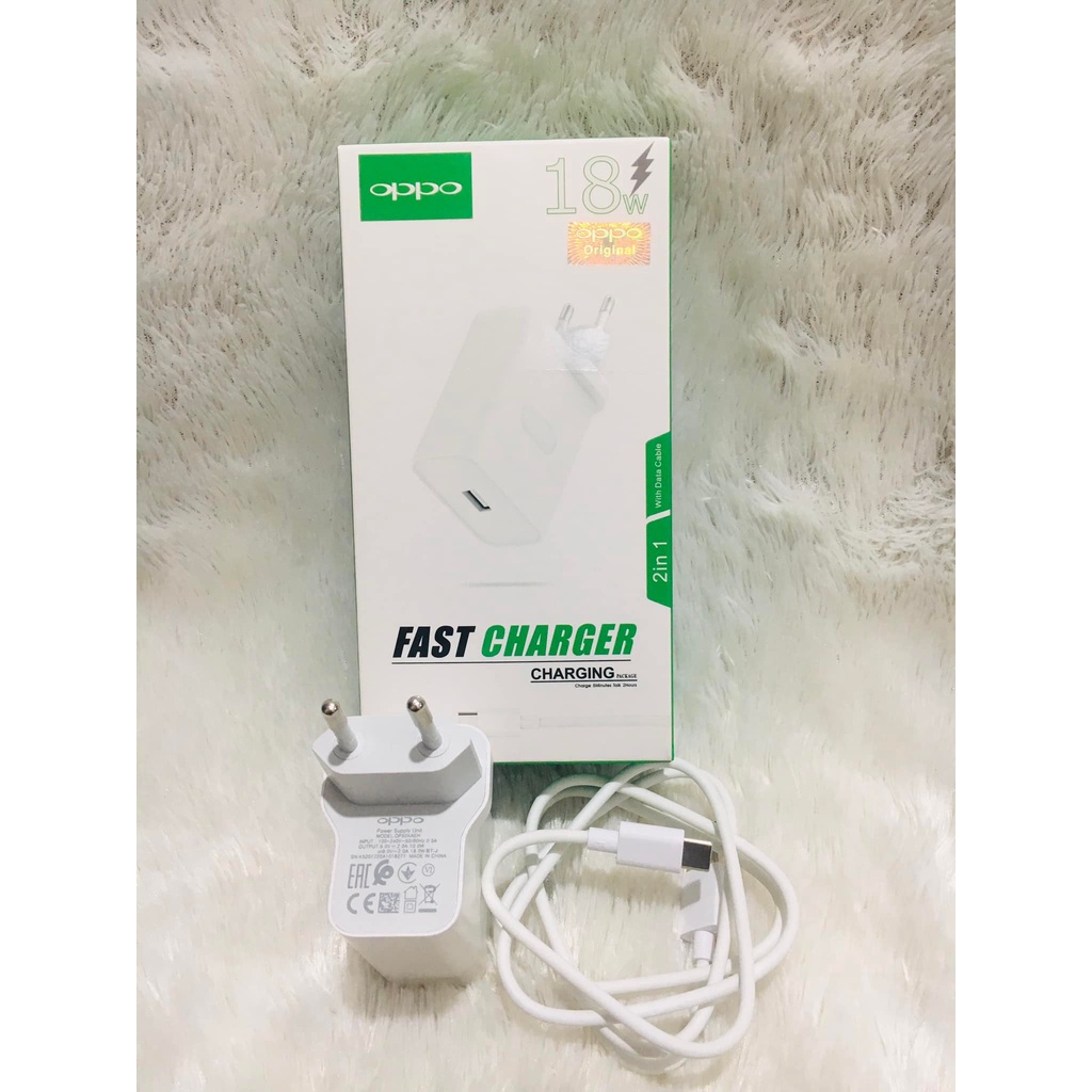 Travel Charger OPPO 18W OP92KAEH VOOC USB type C Original 99% Package