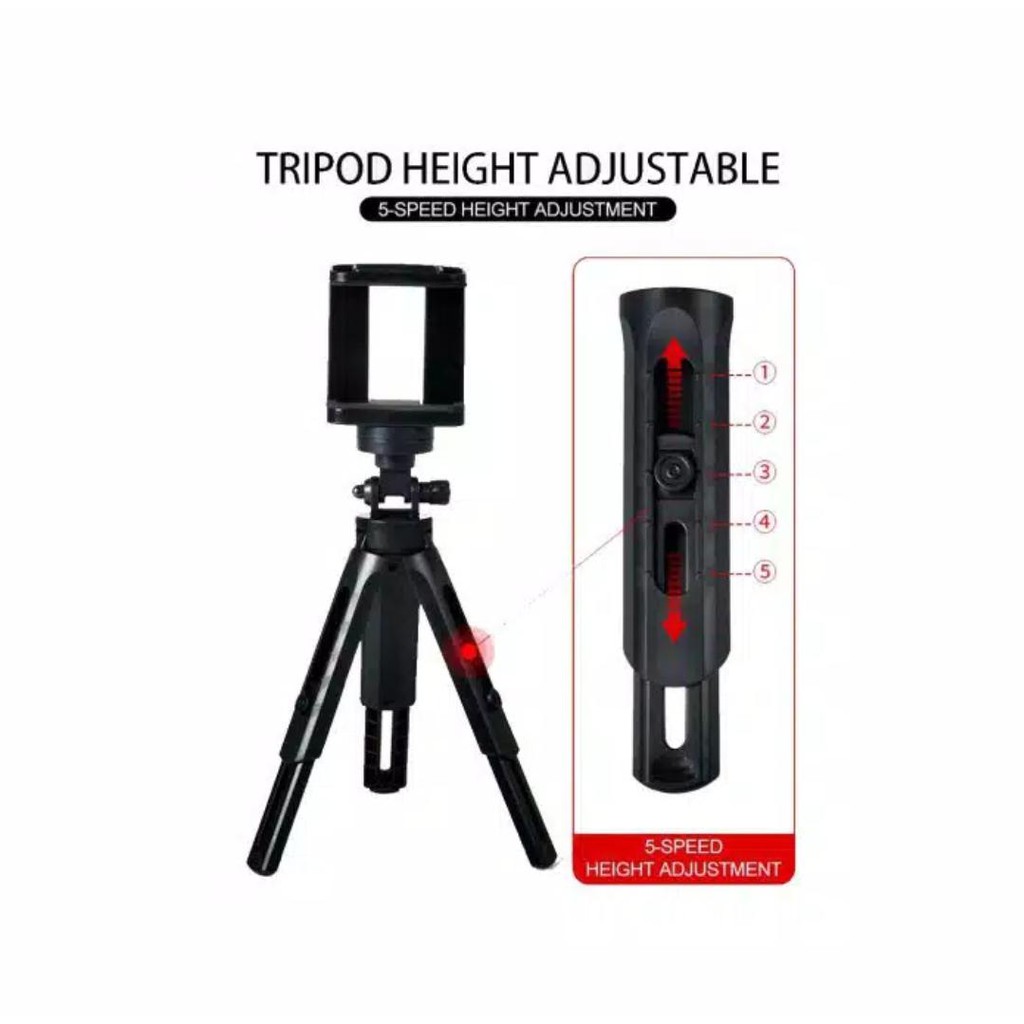 Tripod Support  Mini 4 Level Phone Extendable With Holder U