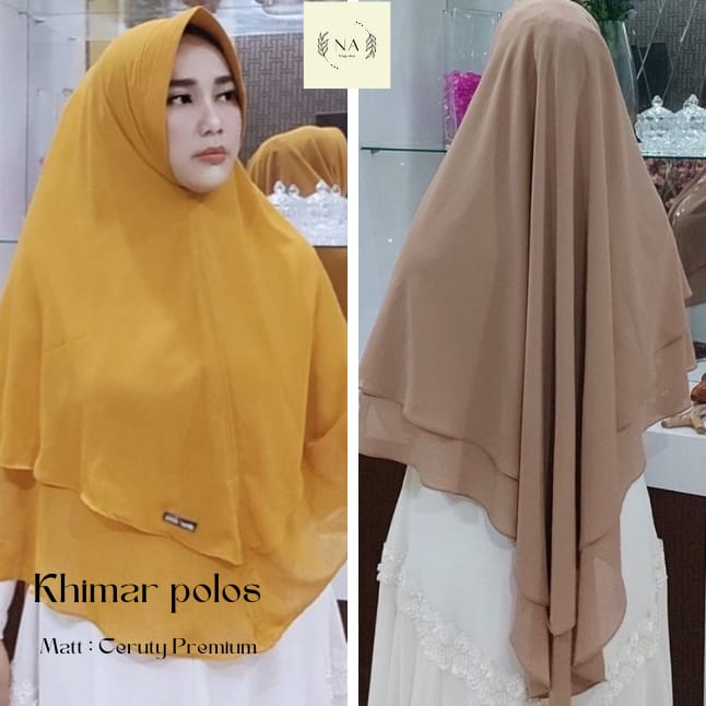 KERUDUNG KHIMAR POLOS KHIMAR 2 LAYER JUMBO JILBAB KERUDUNG WANITA MUSLIMAH JUMBO SYARI KHIMAR PET KHIMAR 2LAYER