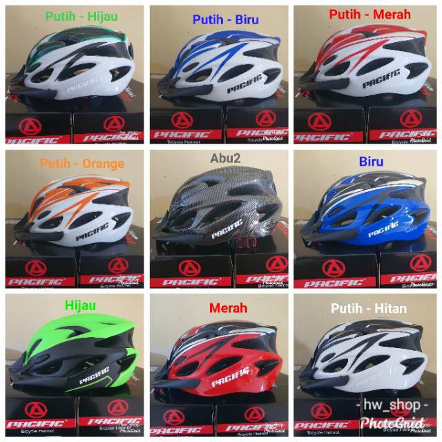 Helm Sepeda Pacific Original dengan lampu LED