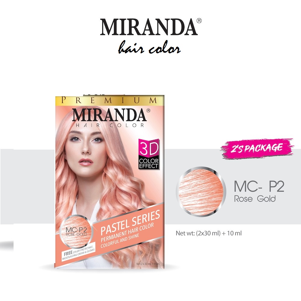 MIRANDA HAIR COLOR ROSE GOLD PASTEL/PIKOK MIRANDA SERIES PASTEL