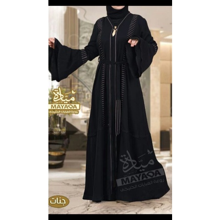 JANNAT: ABAYA ARAB MESIR BAHAN SUTRA SATIN IMPOR MESIR