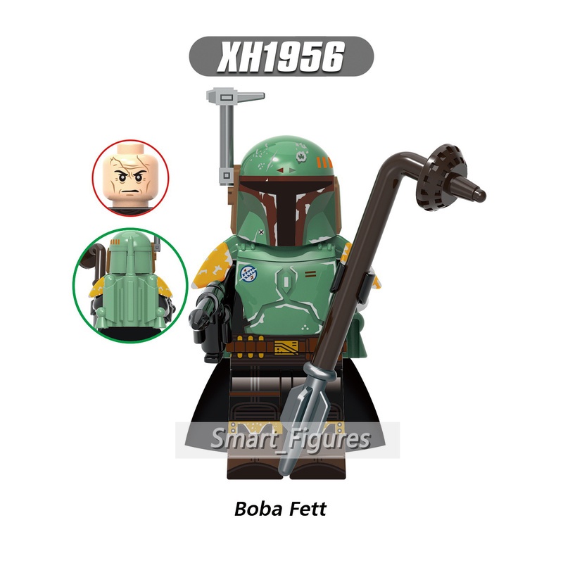 X0343 Mainan Action Figure Mini Karakter Star Wars Boba Fett Din Djarin Jango Fett Moff Gideon Cara Dune Luke