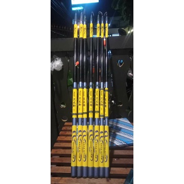 Joran Tegek Oregon Naga Hitam 360, 450,540 set kolong komplit tinggal pakai