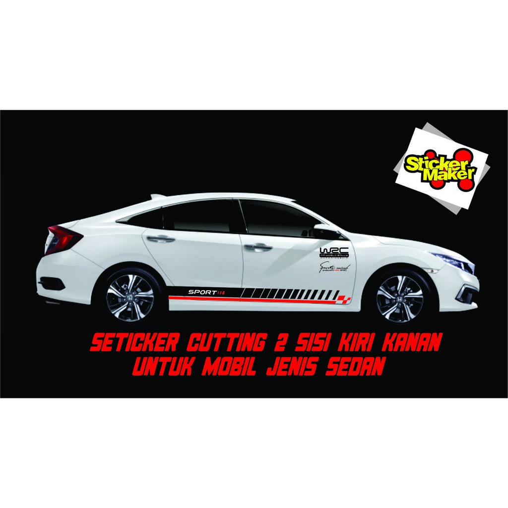 cuting stiker custom mobil sedan innova,corolla,hyundai,bmw,honda civic terlaris
