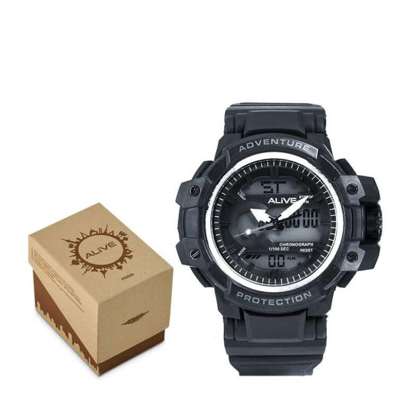 Alive Jam Tangan Pria Gibson Black
