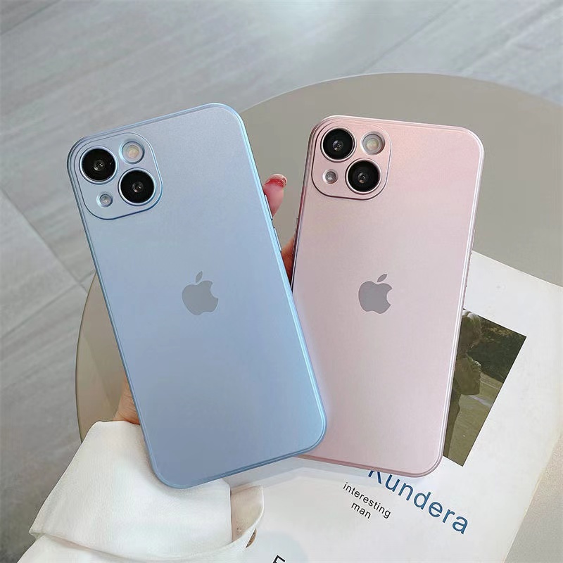 IPHONE Cat Metalik Bahan Silikon Dengan Lensa Film Phone Case Iphone11 12 13 14 Pro Max Plus X XS XR 78 Plus SE 2020 Shockproof Case Cover