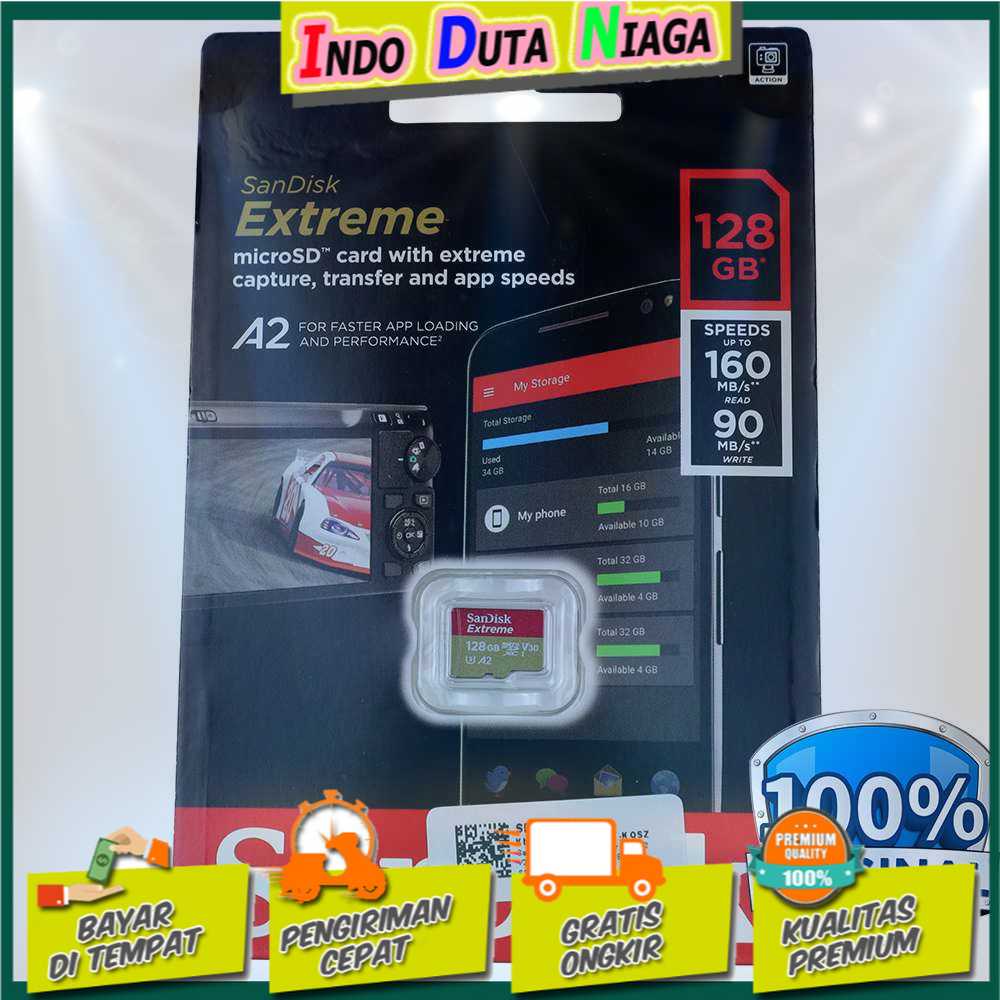 IDN TECH - Sandisk MicroSDXC Extreme A2 V30 UHS-1 (160MB/s) - SDSQXA1-GN6MN