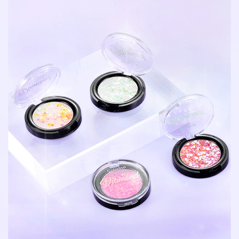 Mysterygirl - Colorina Palet Mini Eyeshadow Matte 1 Warna Eyeshadow Glitter Highlitter Mata STYLE Flash Sequined Korean Palette