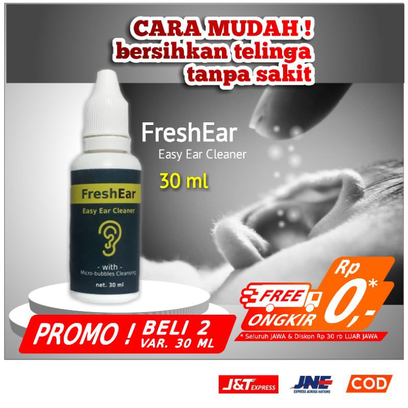 (PROMO BELI 2) FRESH EAR : PEMBERSIH TELINGA AMAN 30 ML