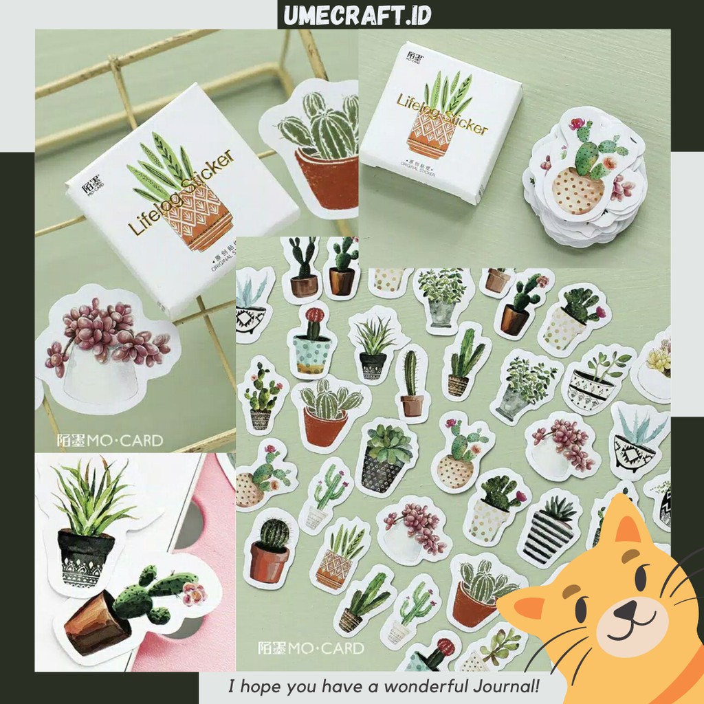 

Stiker deco 45pcs motif Tanaman Dekorasi | Journal | Planner | Stationery | Dekorasi scrapbook