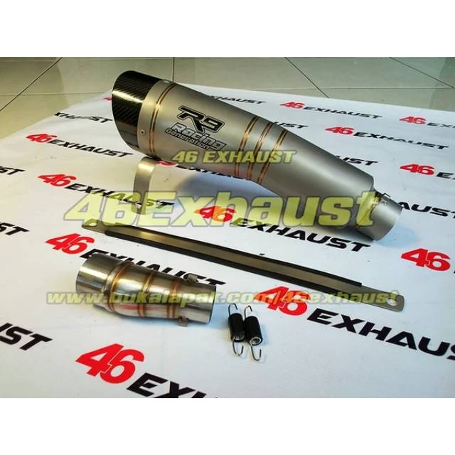 Knalpot R9 H2 Titanium SB Custom Slipon Ninja 250 Karbu FI RR Mono Z250 Z250SL R25 MT25 CBR250RR