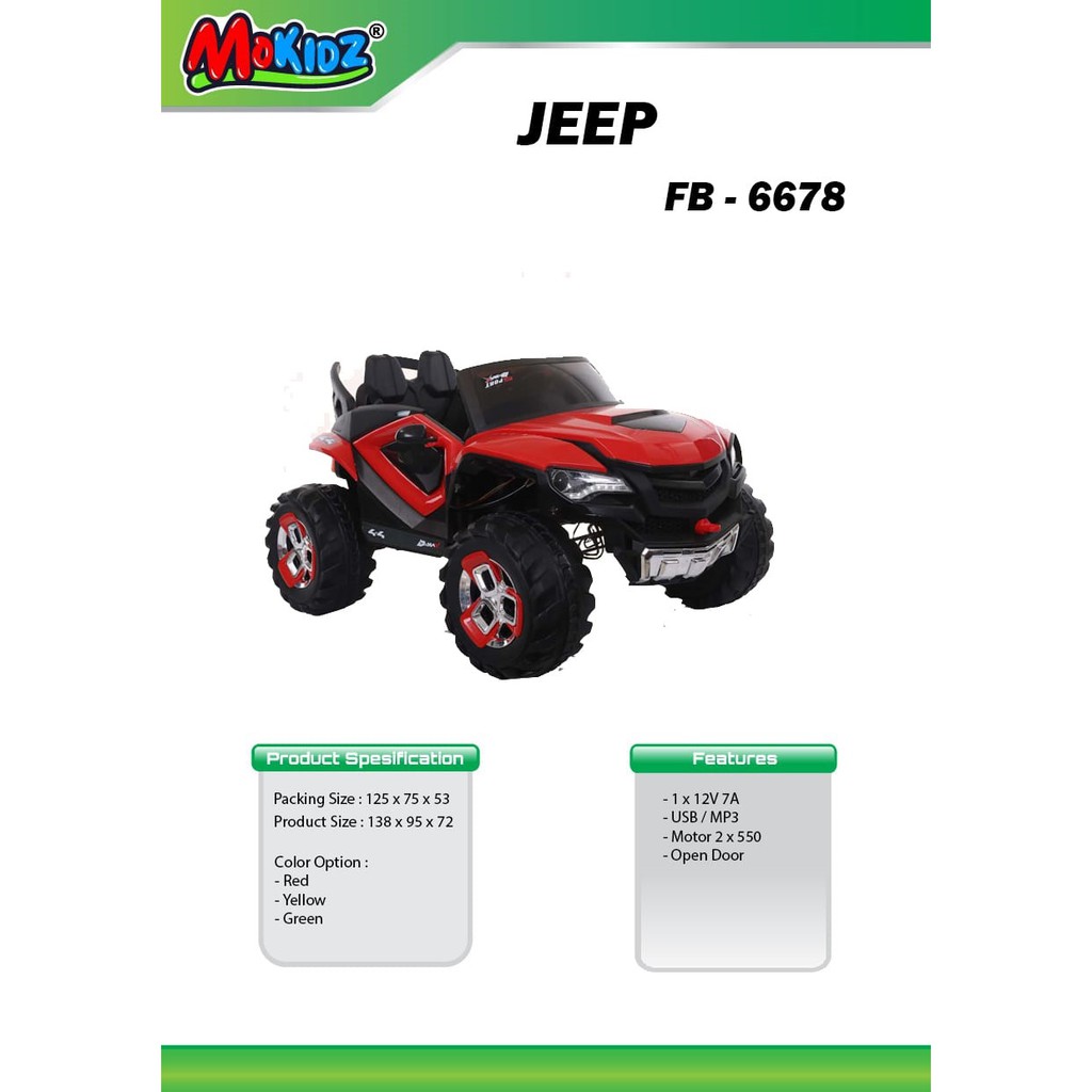 Mobil Accu Aki Yotta Jeep Fb-6678