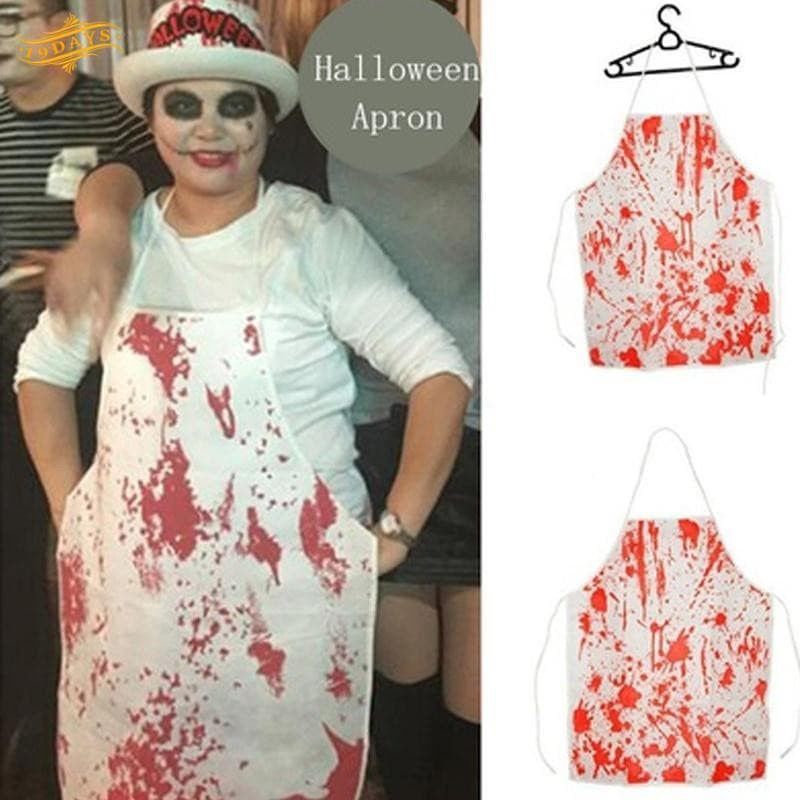 BLOODY APRON VELEMEK BERCAK DARAH BERDARAH HALLOWEEN PRANK COSPLAY COSTUM RUMAH HANTU PROPERTI BLAP