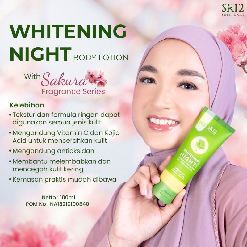BODY LOTION PEMUTIH SR12 / WHITENING MOISTURIZING CREAM / BODY LOTION BPOM / HERBAL AMAN BUMIL, BUSU