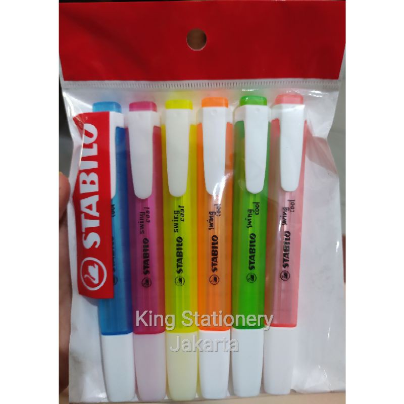 

[SET] Highlighter Stabilo Swing 6 Warna