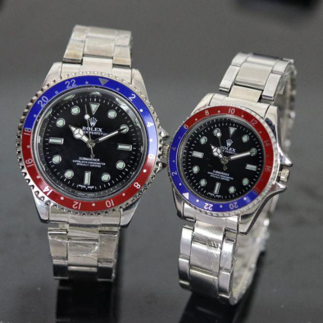 ORIGINAL [SC] JAM TANGAN PASANGAN ROLEX GMT SILVER STELL