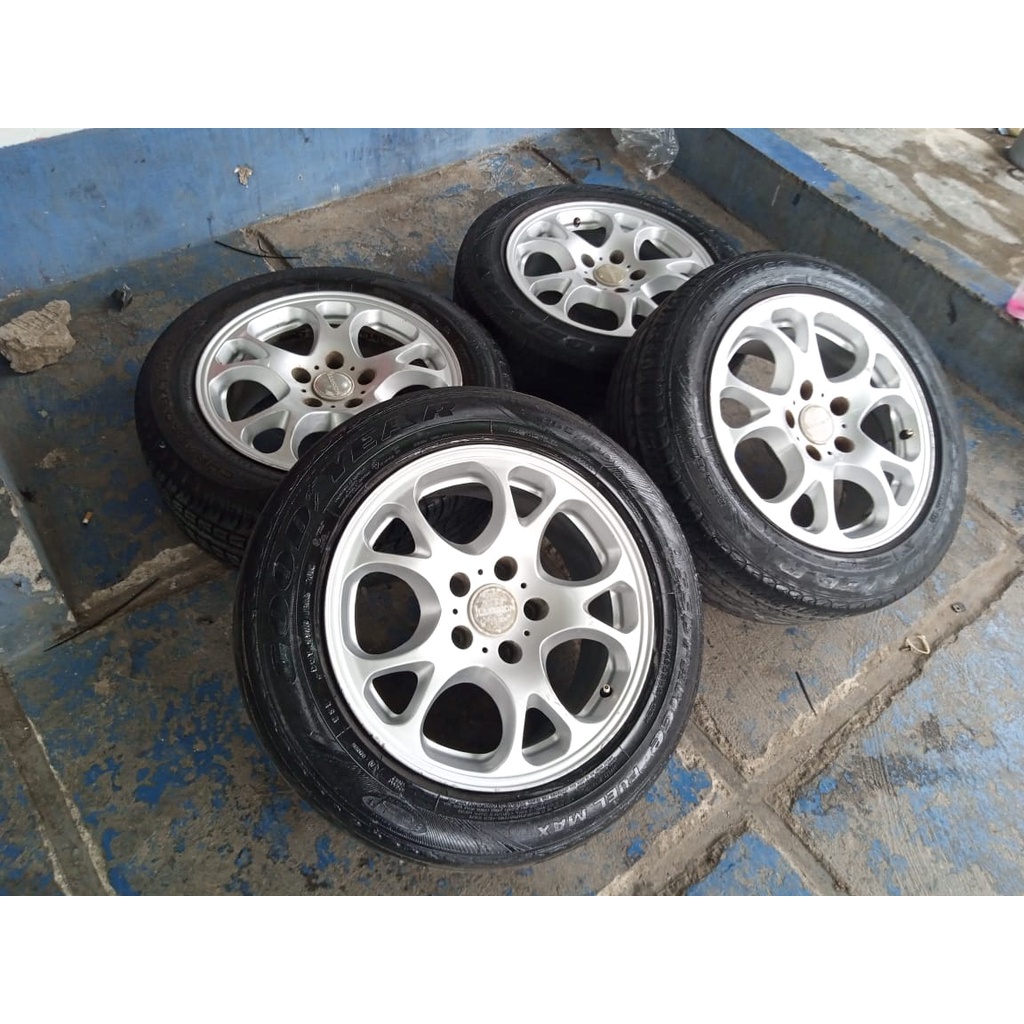 velg mobil bekas ring 16x7 pcd 5x114 seken bekas murah plus ban 2pcs