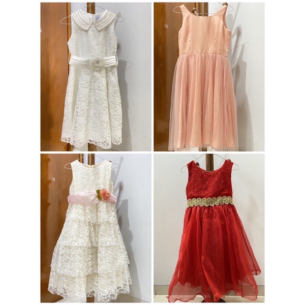 Dress Gaun Pesta Anak Remaja Dress merah mewah Dress pearl peach polos Dress putih bunga