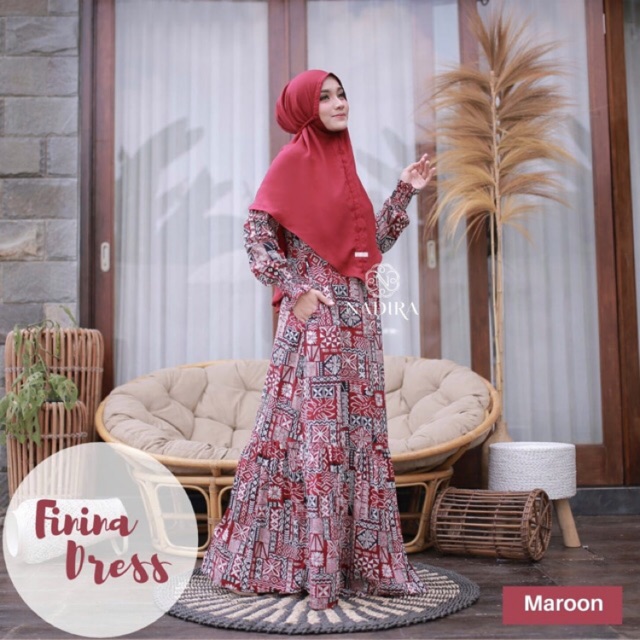 FININA DRESS DAN KHIMAR BY NADIRA HIJAB