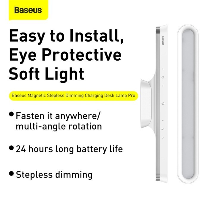 BASEUS Lampu Magnetic Stepless Dimming Charging Desk Lamp Pro - DGXC-C0G