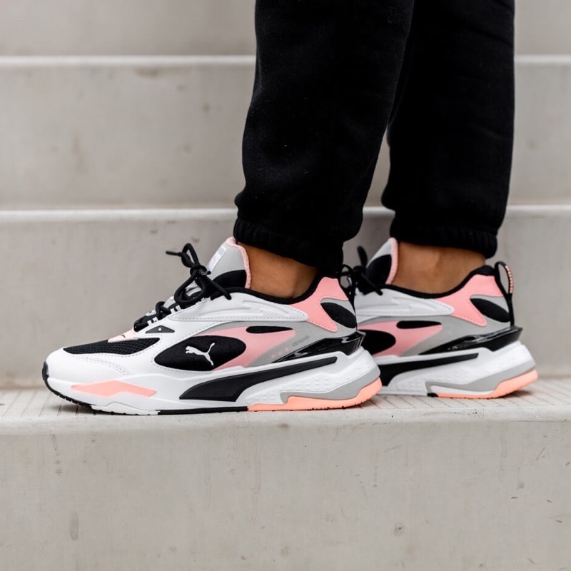 puma rs fast white peach blue