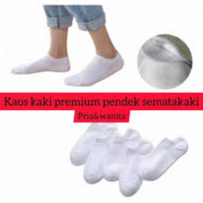 6 PASANG KAOS KAKI ANKLE / KAOS KAKI PUTIH POLOS SEMATAKAKI /DEWASA-REMAJA PRIA DAN WANITA