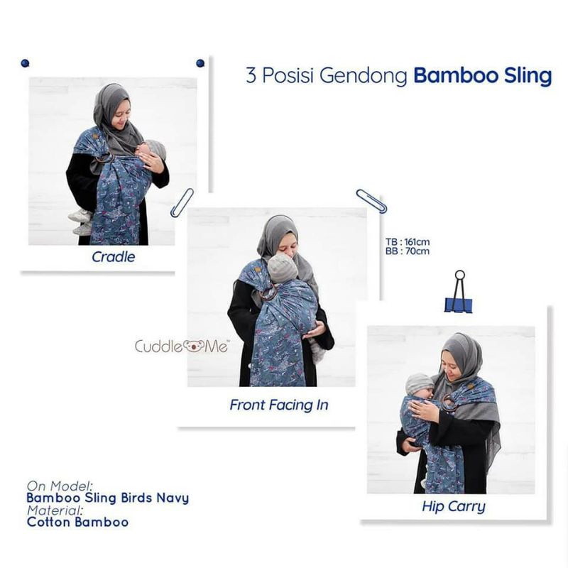 Gendongan Bamboo Sling / Air Sling Cuddle Me Ringsling Cuddleme