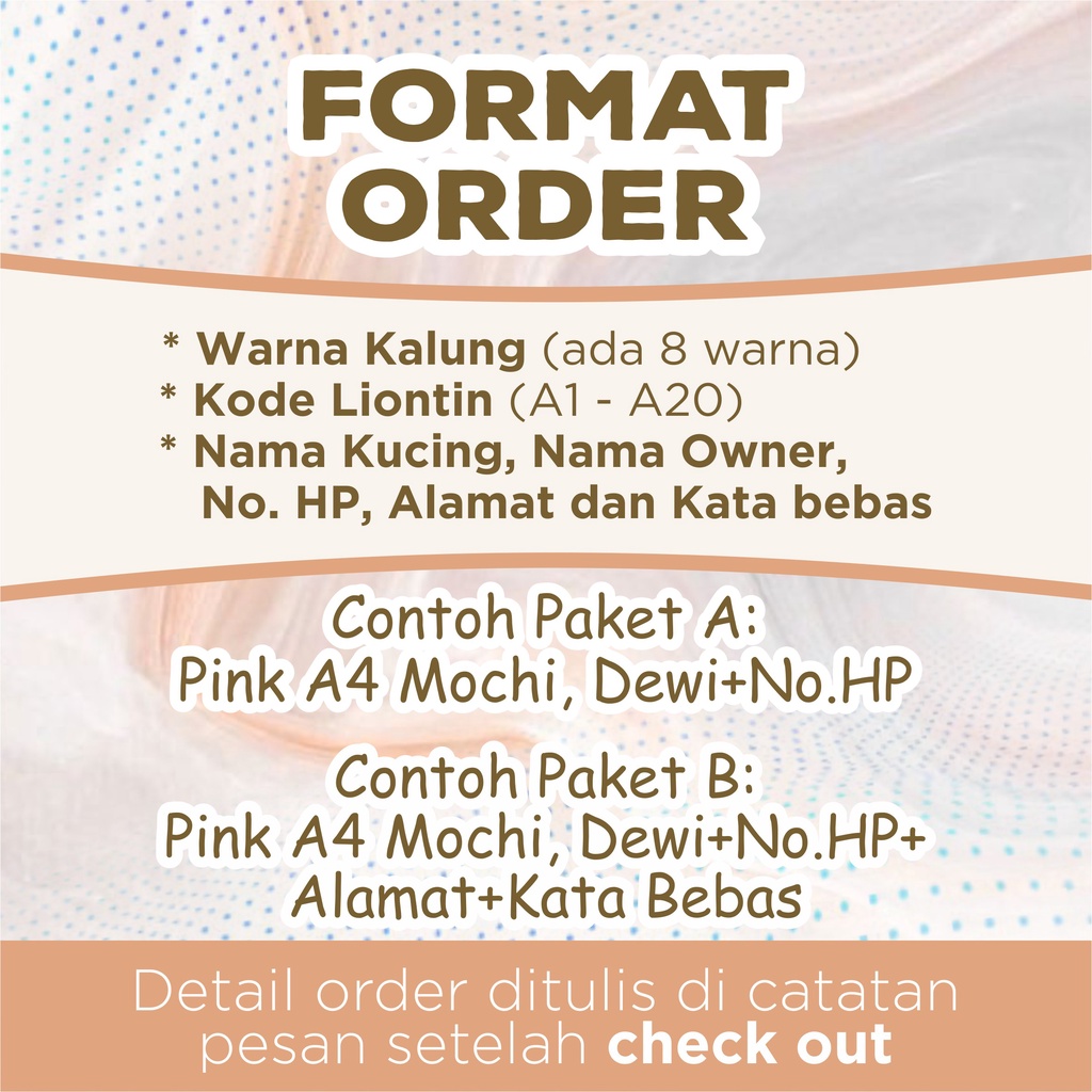 Kalung Kucing Acrylic Custom - Kalung Kucing Nama