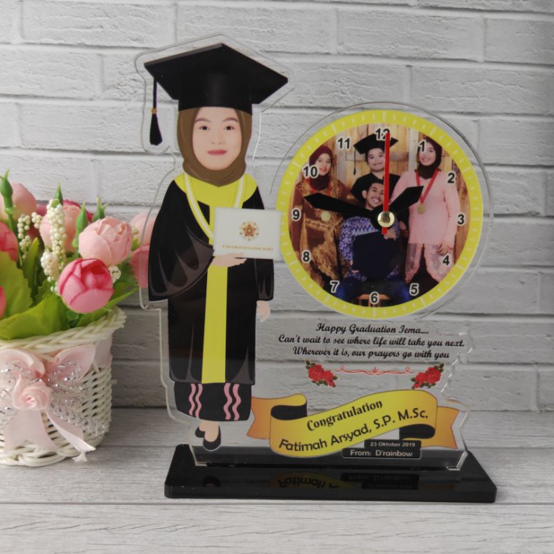 Jam Unik Plakat Karikatur II Kado wisuda