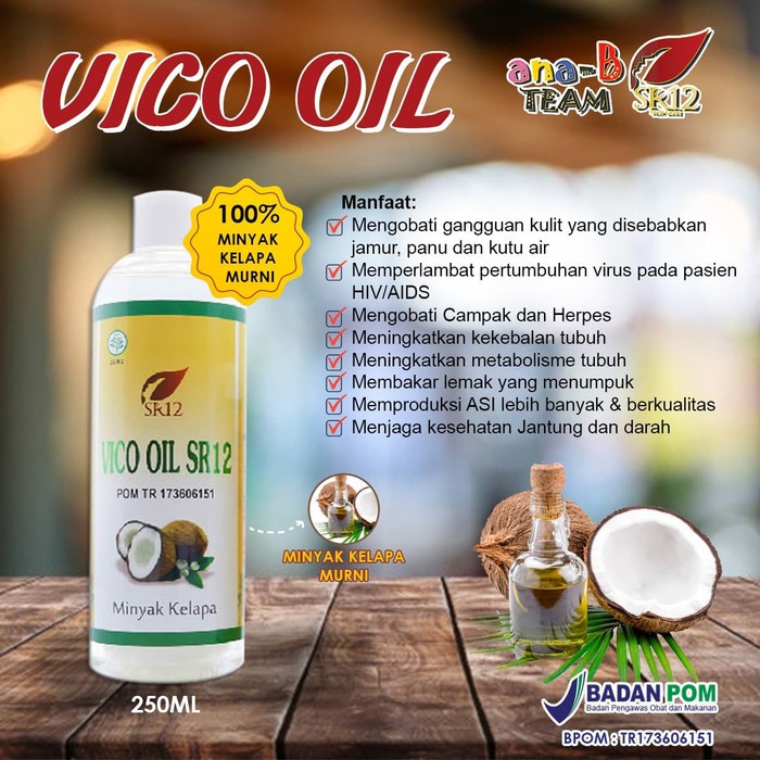 

[BISA COD] Minyak Kelapa Murni Cair VCO 250 ml SR12 BPOM - Harga Distributo