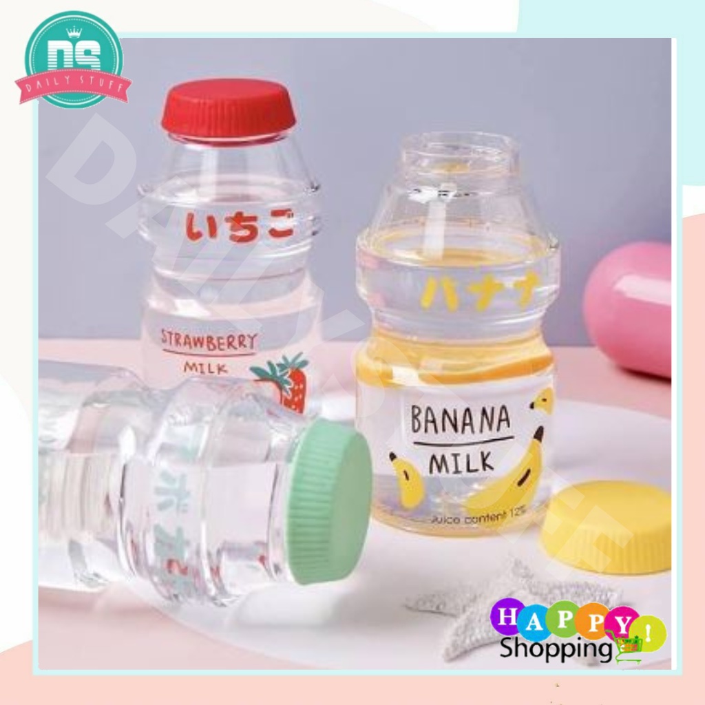 DS BM8 Botol Air Minum 480ml Botol Minum Anak Unik Berbentuk Yakult Botol Minum Fruity Import Transp
